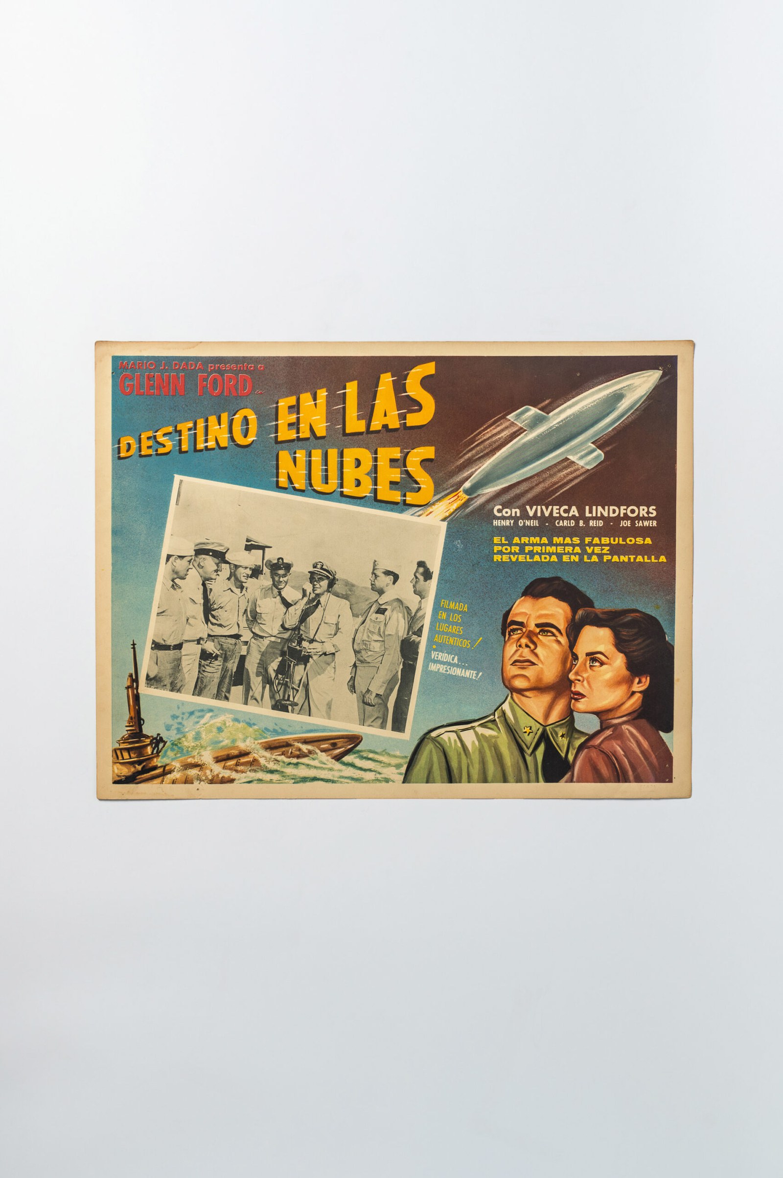 1950 ‘The Flying Missile’ war drama movie lobby card
